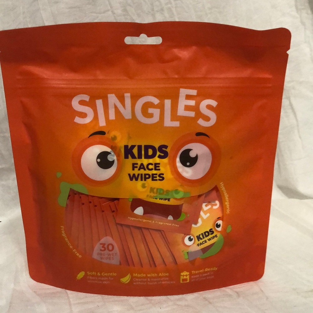 Single Kids Face Wipes - pack of 30